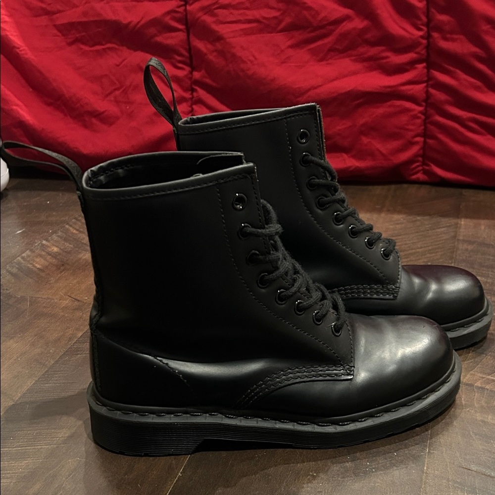 Dr. Martens 1460 Mono Black Leather Combat Boots
